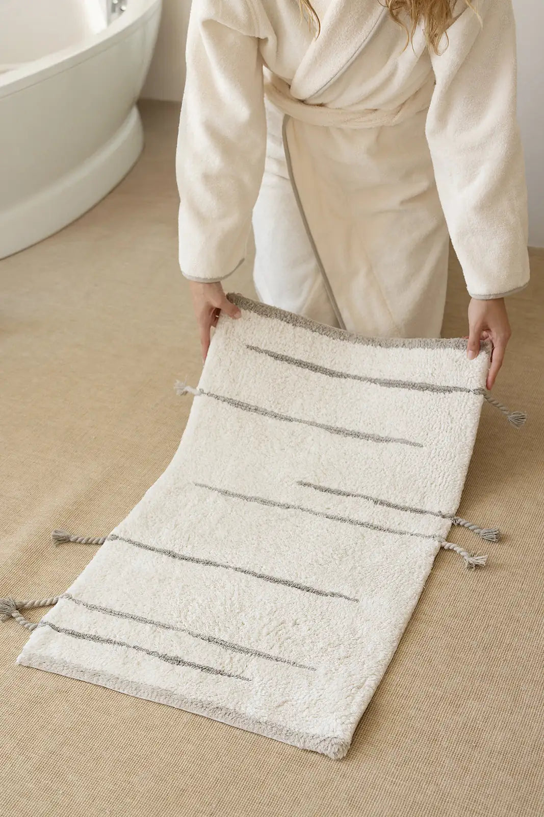 Earth Tekli Banyo Paspası %100 Pamuk 50x80 cm Yeşil