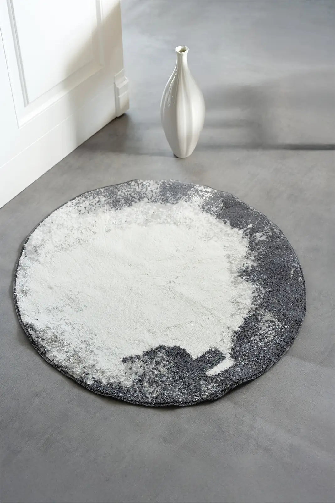 Hypnos Yuvarlak Banyo Paspası 70x70 Koyu Gri