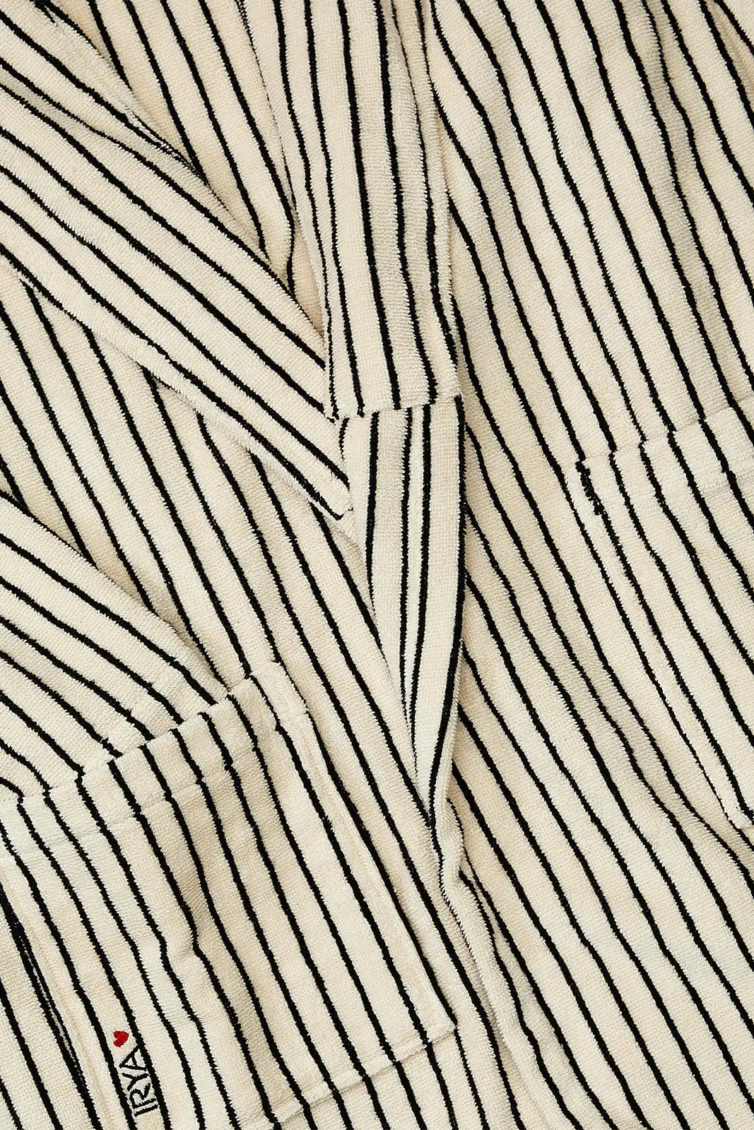 In Lines Yarn Dyed Women's Bathrobe Ecru