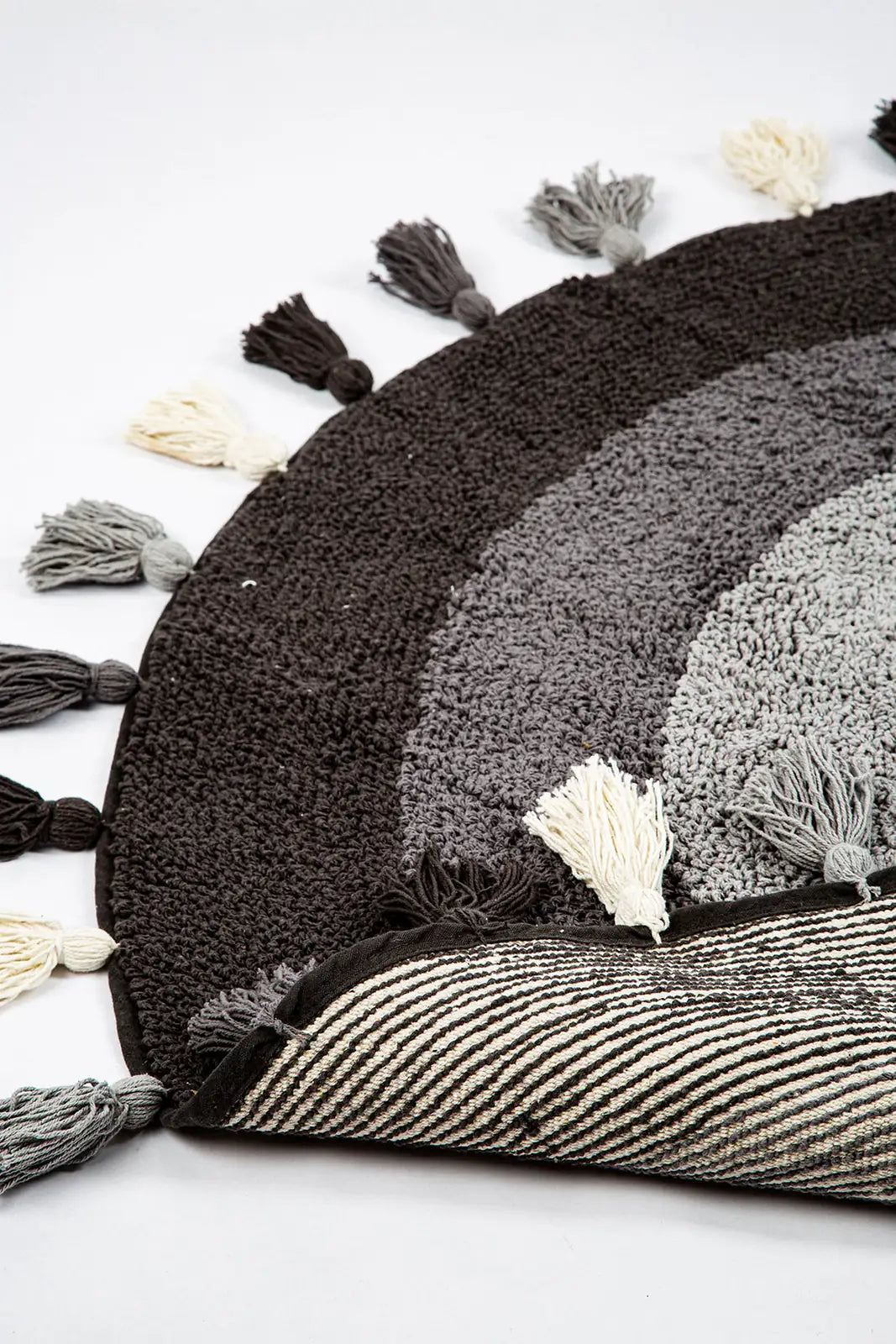 Laura Round Bath Mat 100% Cotton 100x100 Anthracite