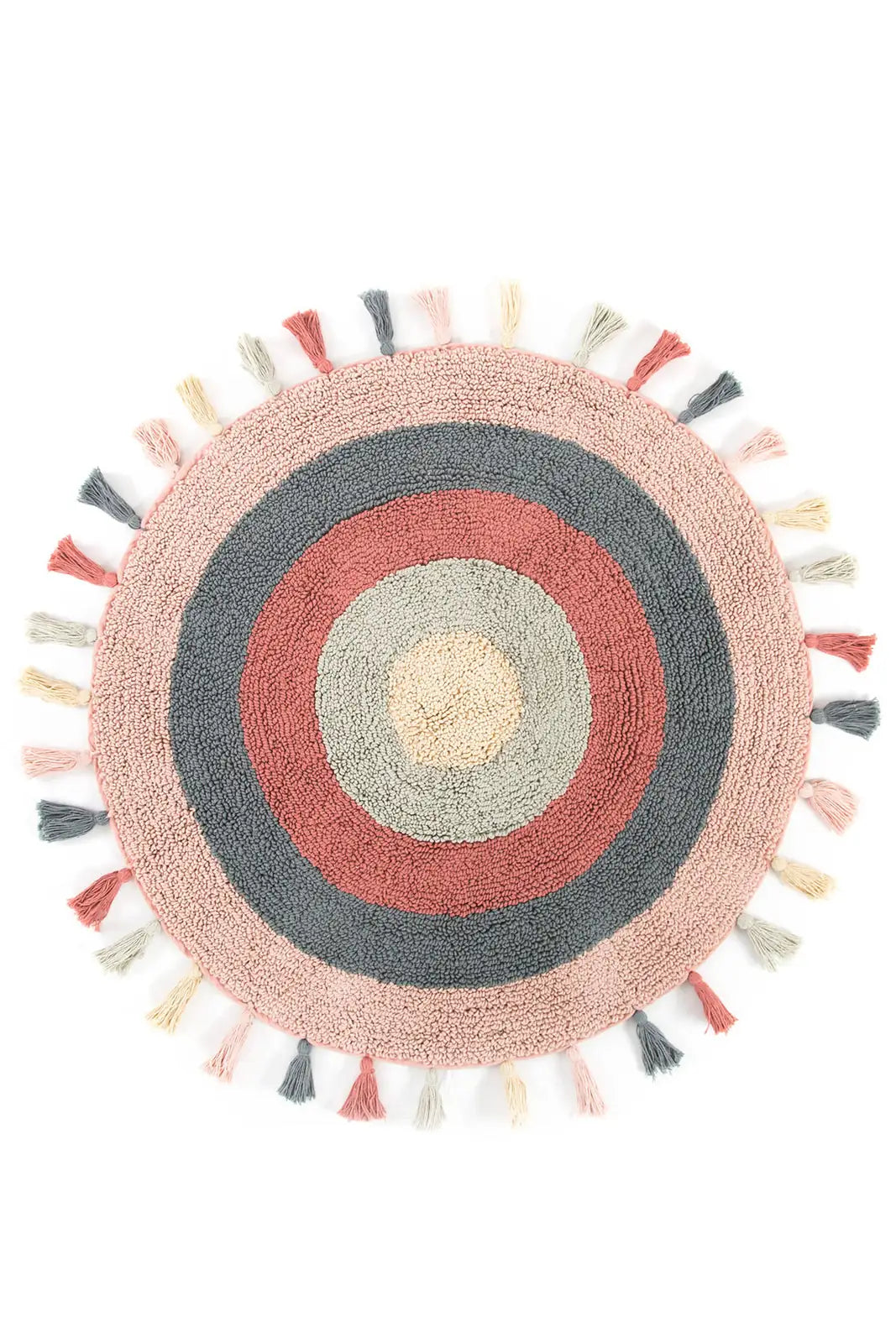 Laura Round Bath Mat 100% Cotton 100x100 Pink