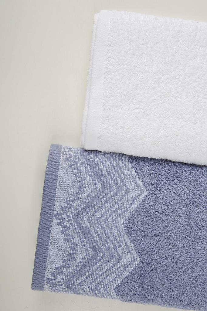 Leron 2'li Yüz Havlusu 50x90 Mavi