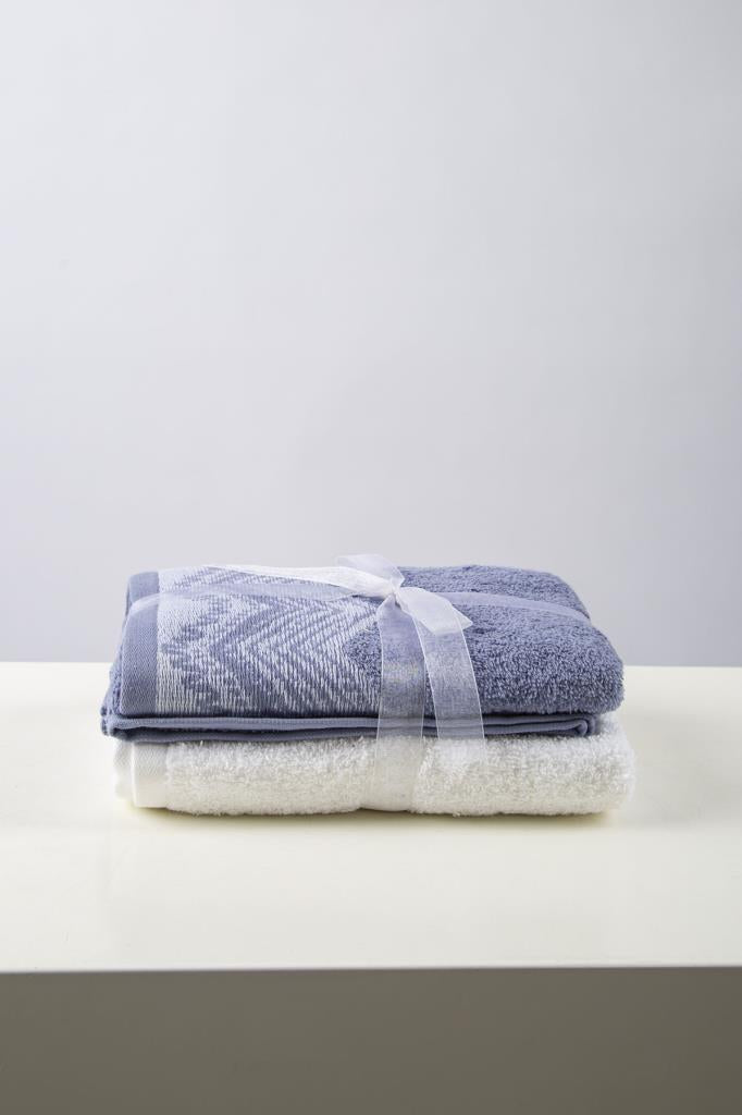 Leron 2'li Yüz Havlusu 50x90 Mavi