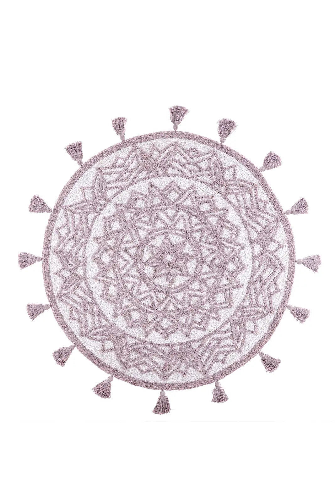 Pina Round Bath Mat 100% Cotton 100x100 Pink