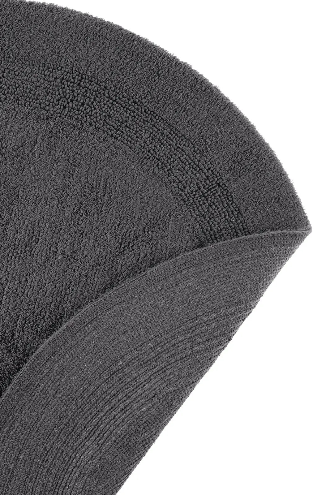 Puffed Round Bath Mat 100% Cotton 100x100 Anthracite