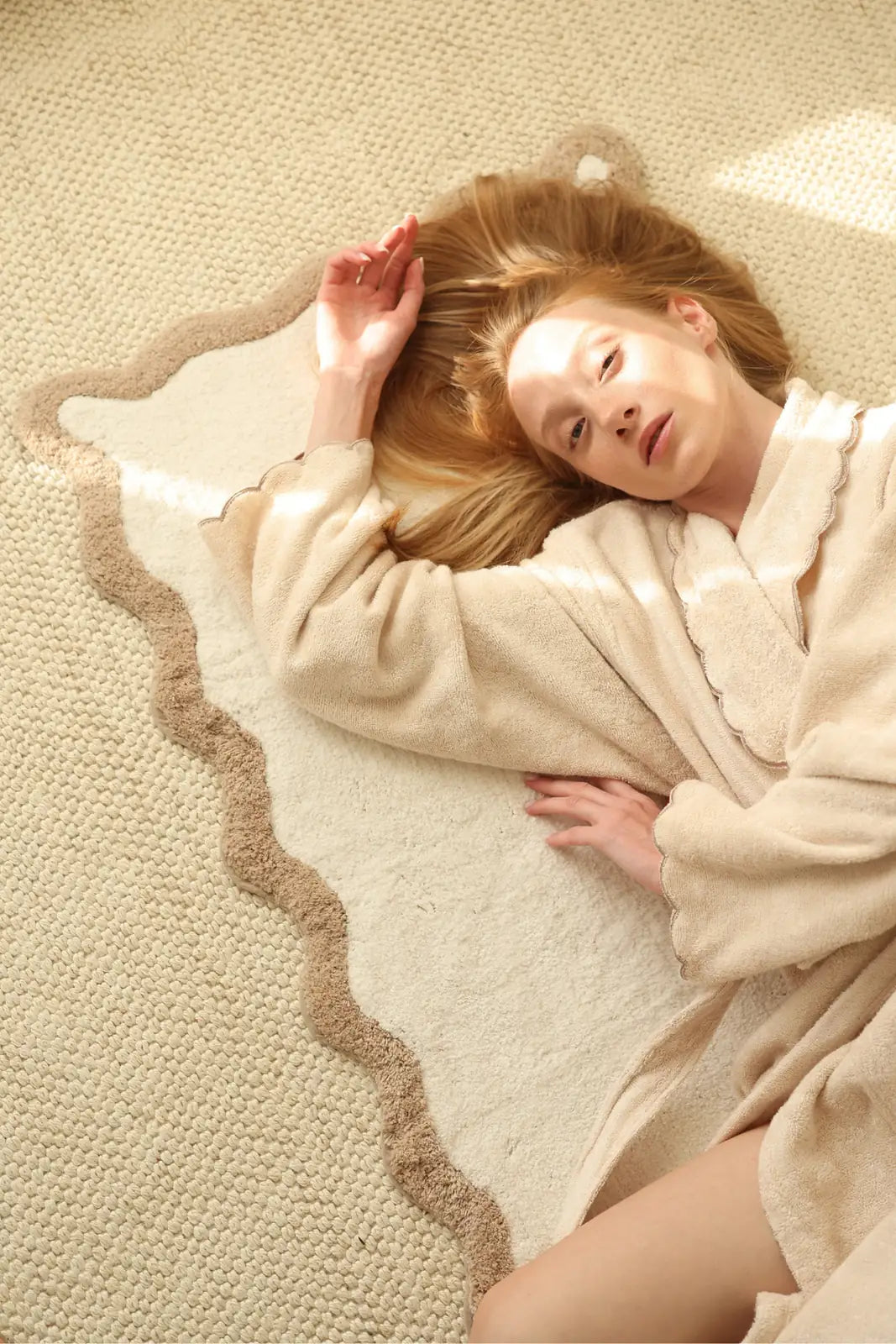 Scallop Tekli Banyo Paspası Bambu 60x100 Bej