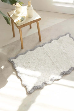 Scallop Tekli Banyo Paspası Bambu 60x100 Gri