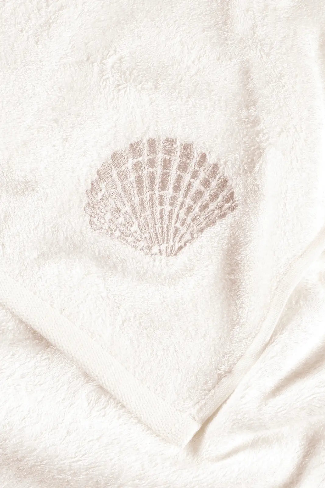 Sedef Bamboo Embroidered Bath Towel 70x140 cm Ecru