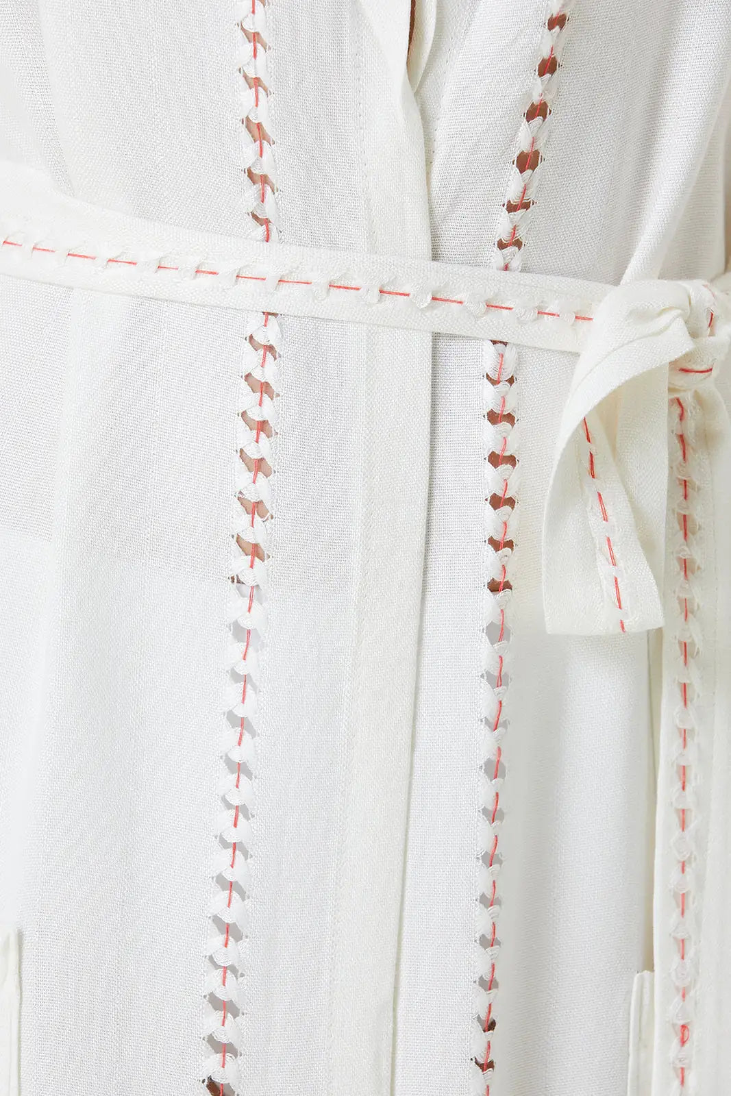Serene Peshtamal Women's Bathrobe - Coral Knitted Openwork