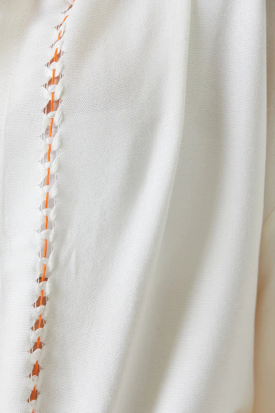 Serene Peshtamal Women's Bathrobe - Orange Knitted Openwork