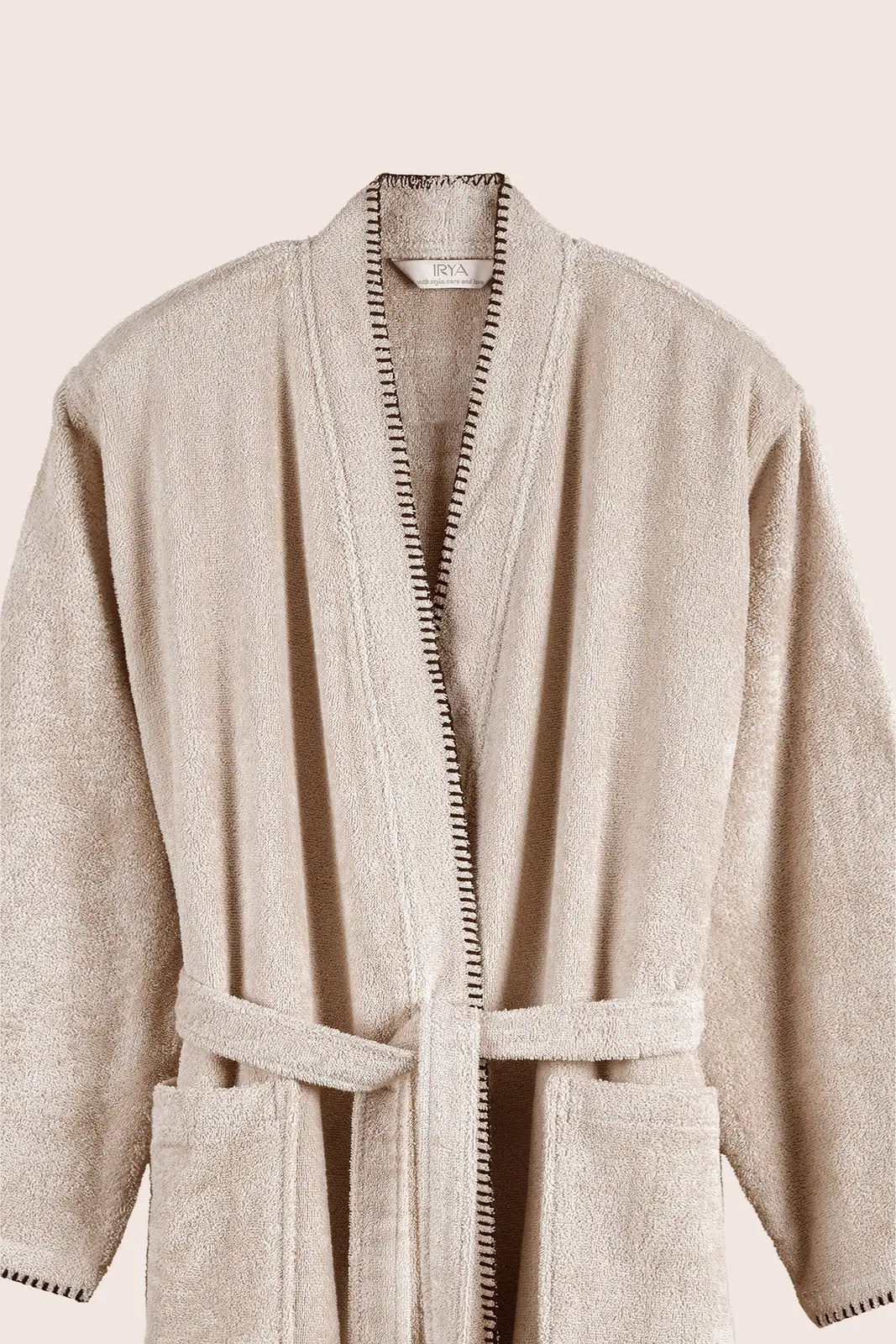 Shadow %100 Pamuk Erkek Bornoz Bej