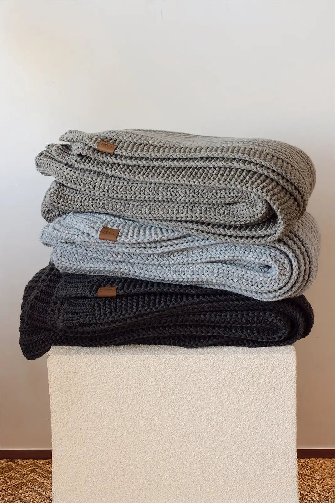 Shadow Örme Battaniye 130x170 Gri