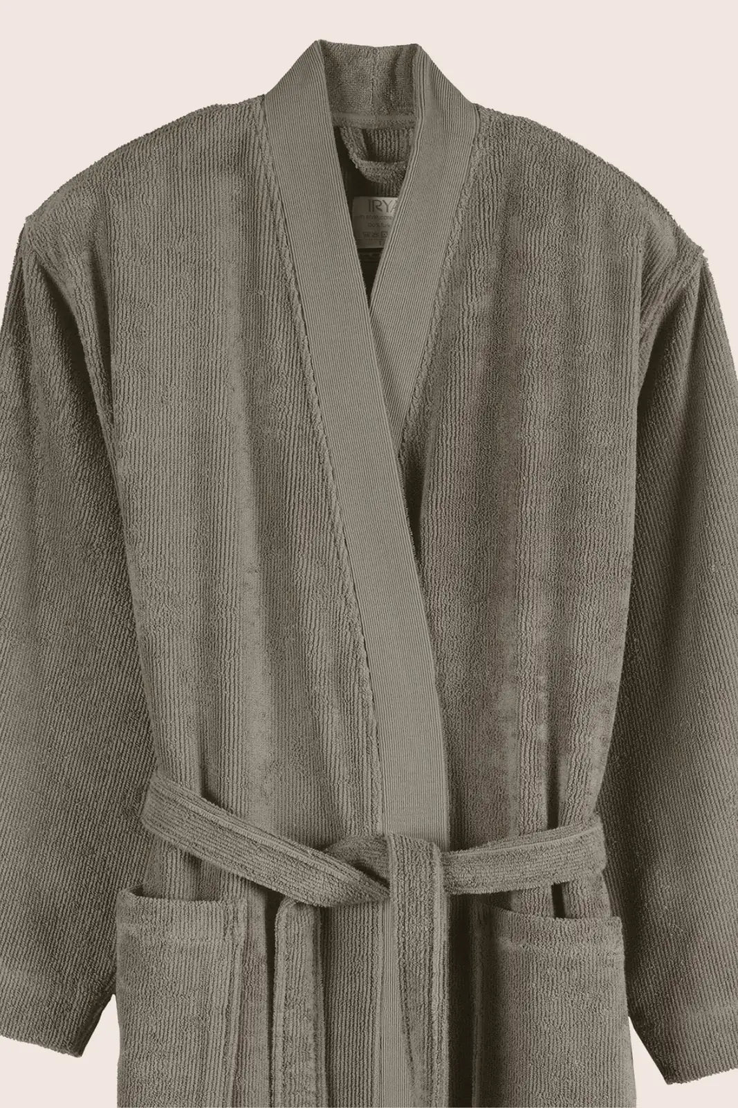 Solena %100 Pamuk Kadın Bornoz Gri