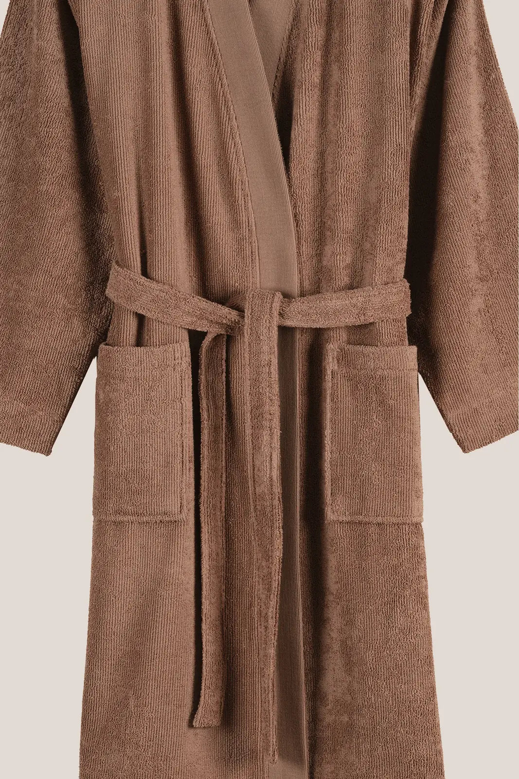 Solena %100 Pamuk Kadın Bornoz Kahve