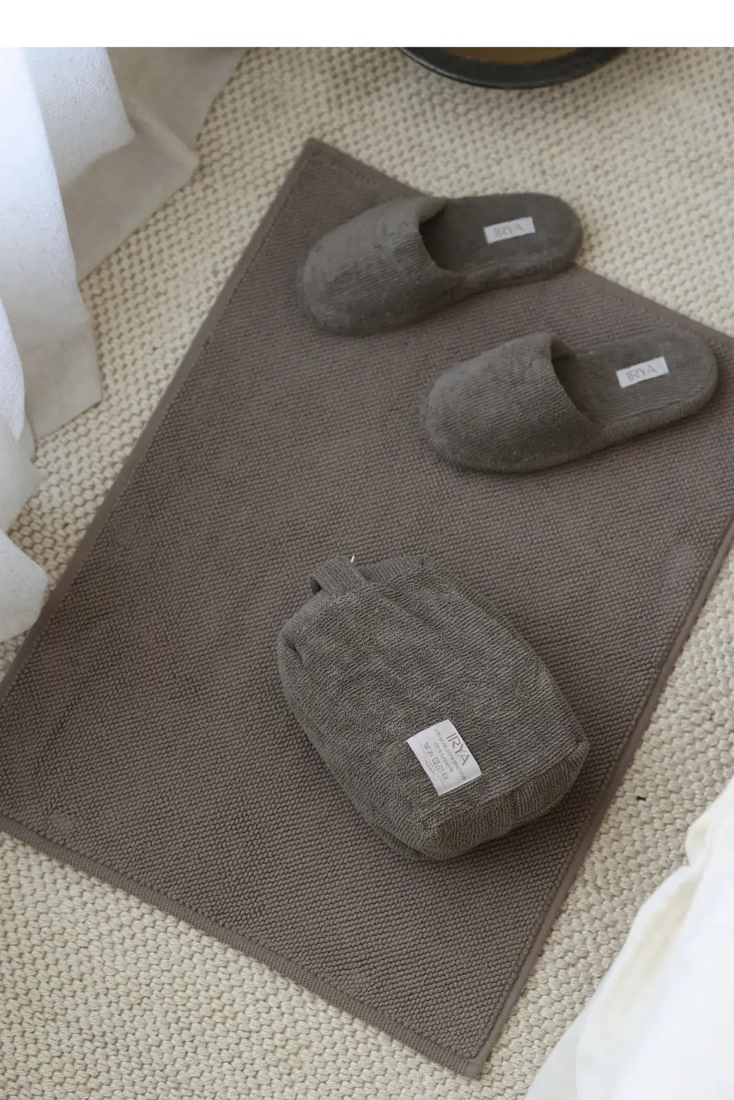 Solena %100 Pamuk Unisex Havlu Terlik Gri