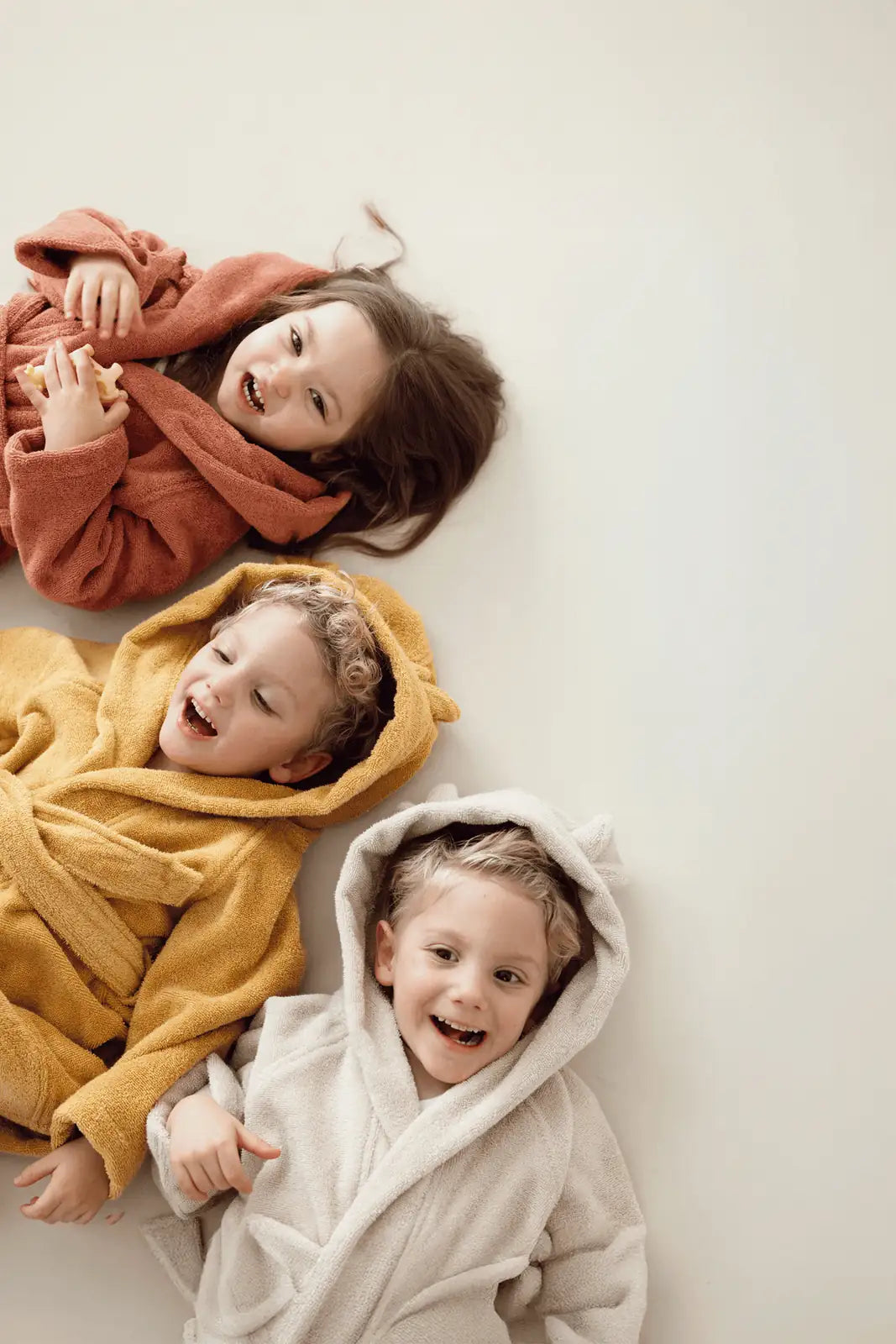 Tiny Bear Organic Cotton Kids Bathrobe Tile