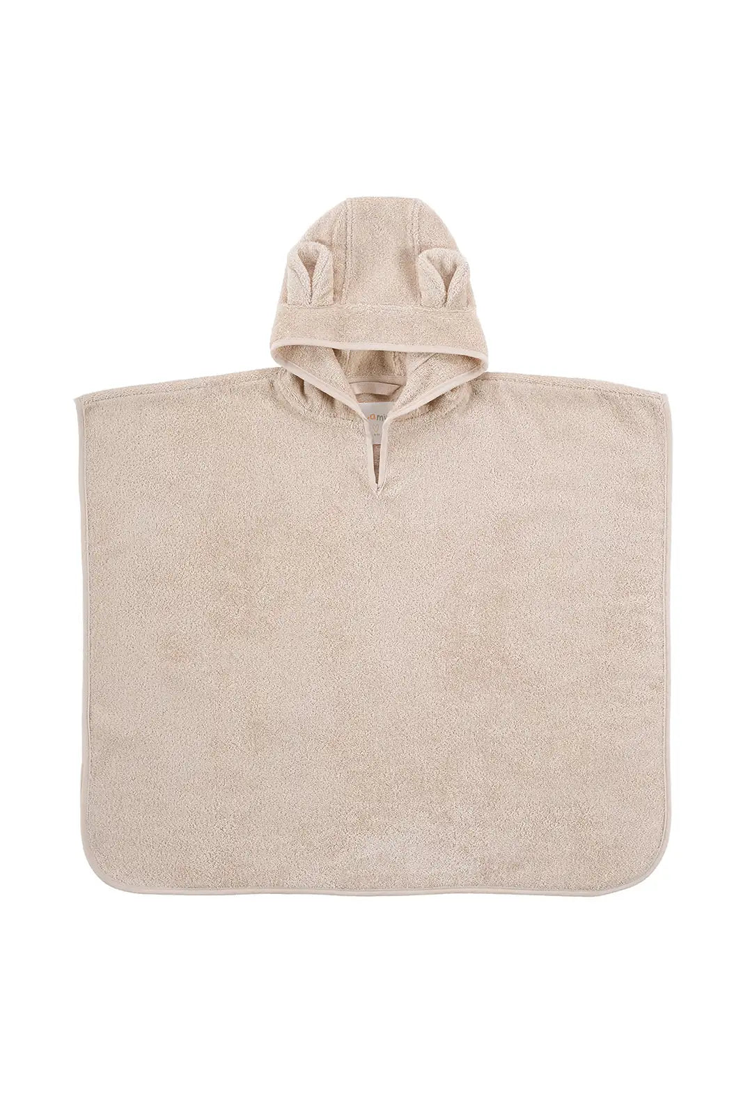 Tiny Bear Organic Cotton Kids Poncho Beige