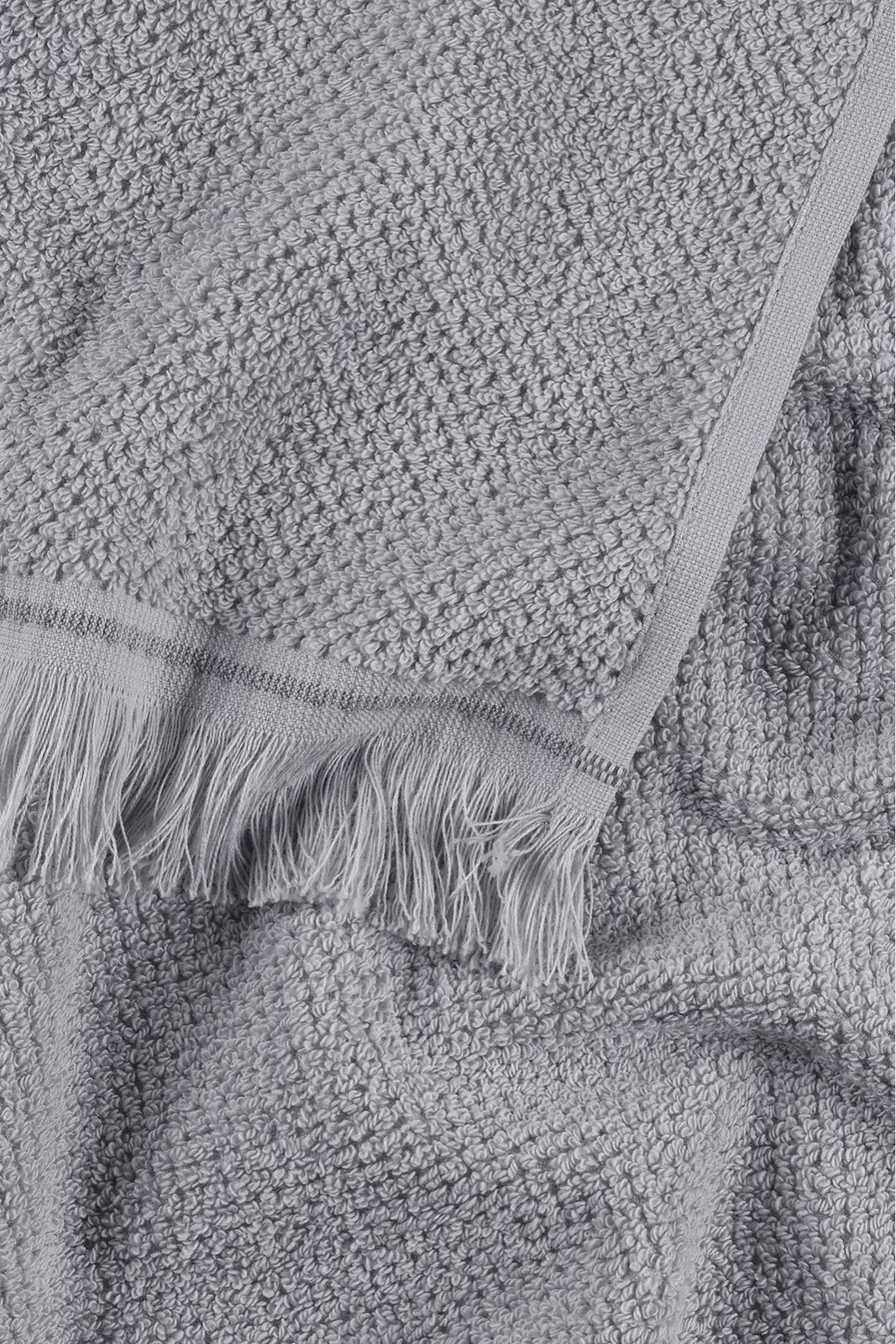 Travertine %100 Pamuk Yüz Havlusu 50x90 Gri