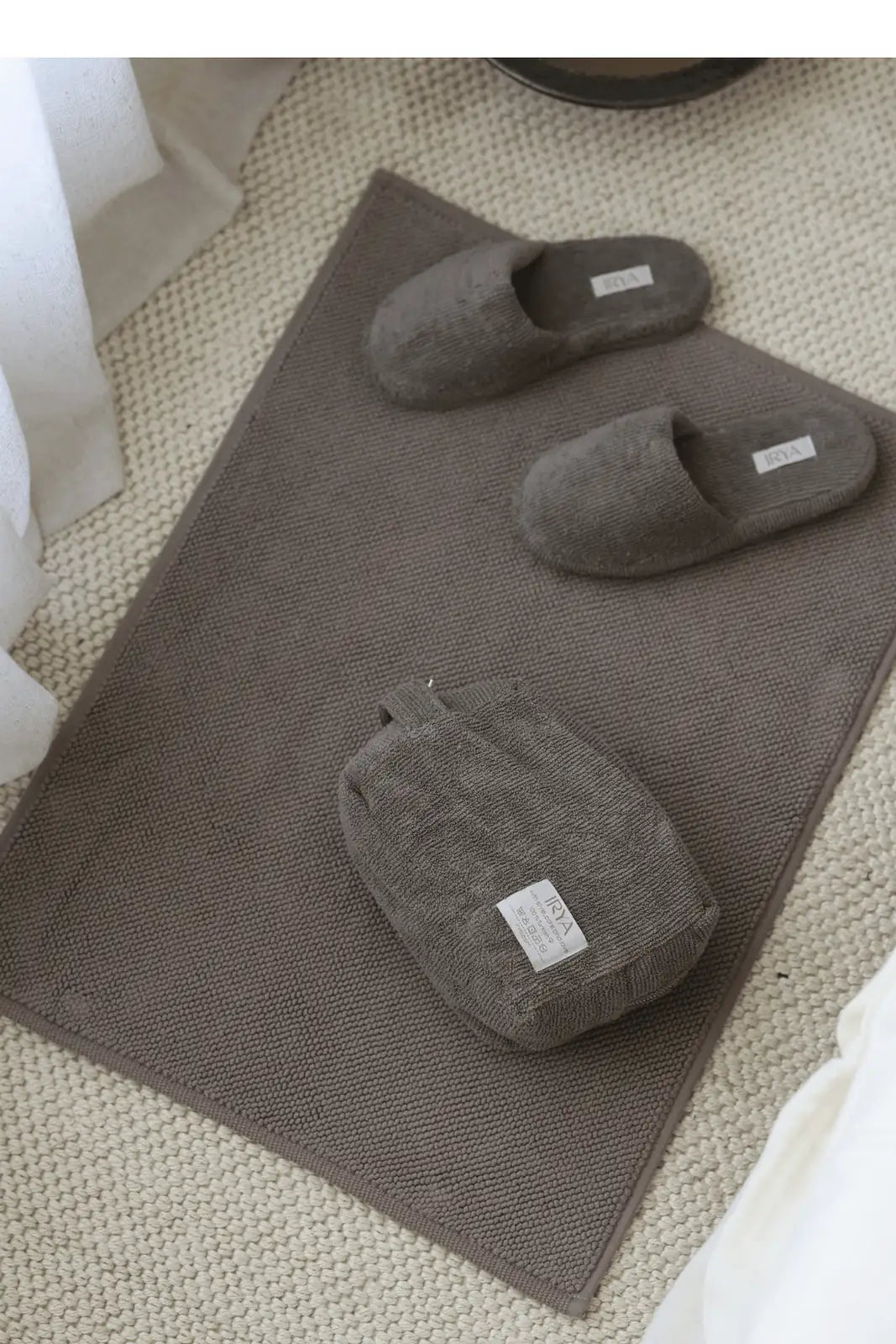 Velluna Tekli Havlu Banyo Paspası 50x80 cm Gri