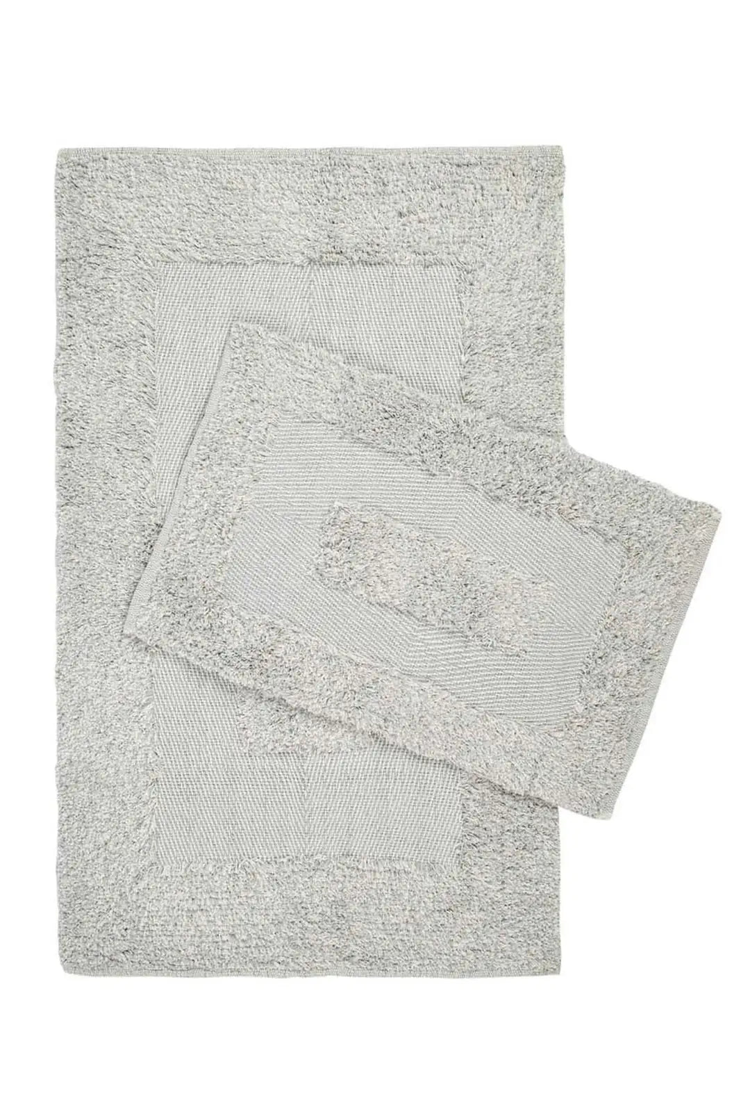 Vivian 2’li Takım Banyo Paspası %100 Pamuk 40x60 + 60x90 Mavi