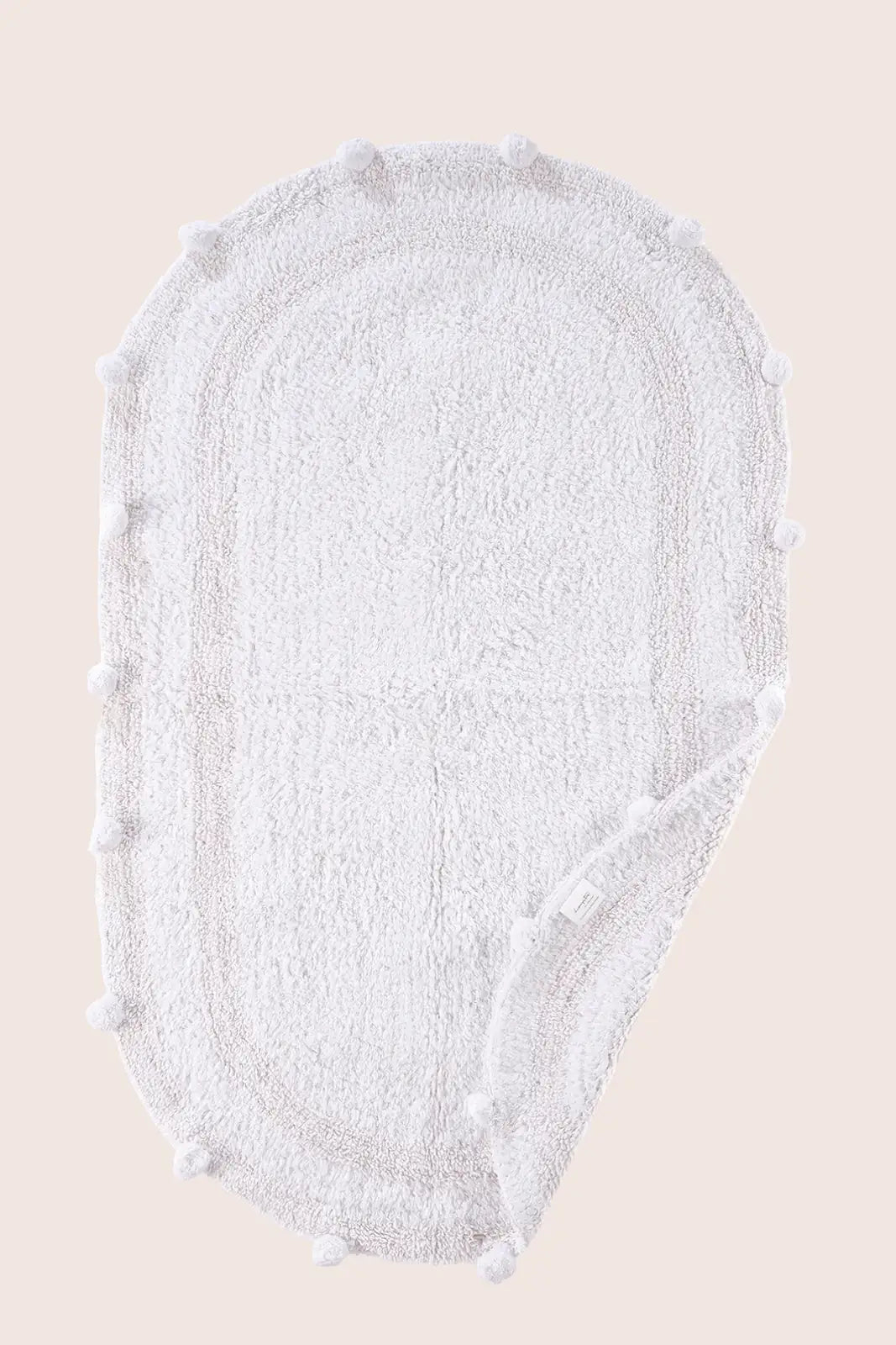 Lampetie | Eris Tekli Banyo Paspası 70x120 Beyaz