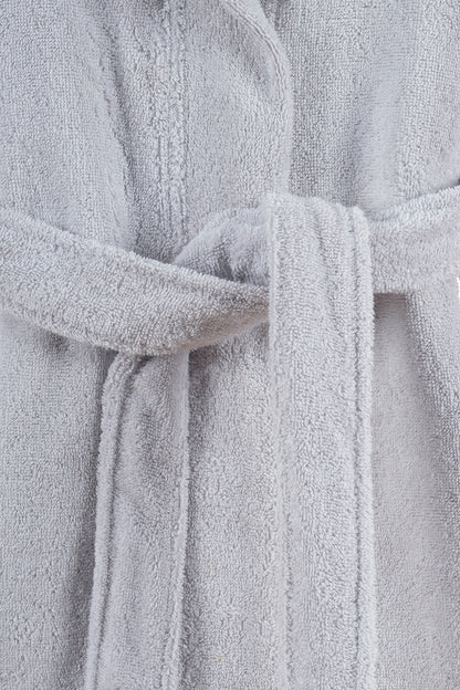 Tiny Bear Organic Cotton Kids Bathrobe Gray