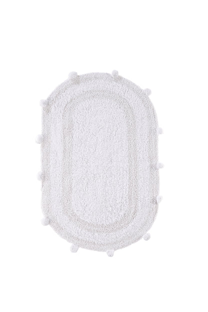 Lampetie | Eris Tekli Banyo Paspası 50x80 Beyaz