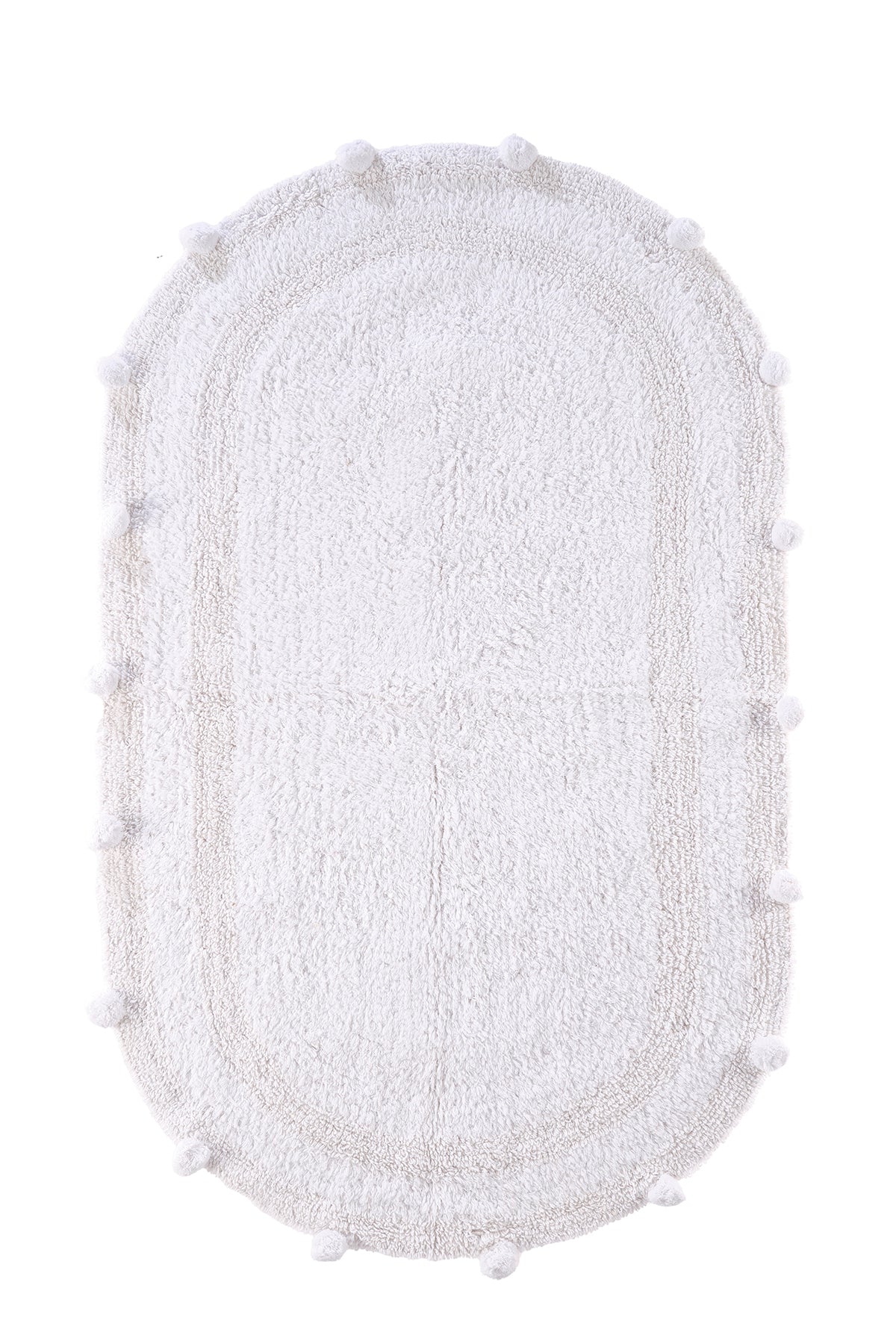 Lampetie | Eris Tekli Banyo Paspası 70x120 Beyaz