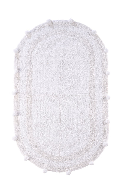 Lampetie | Eris Tekli Banyo Paspası 70x120 Beyaz