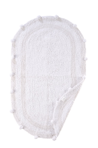 Lampetie | Eris Tekli Banyo Paspası 70x120 Beyaz