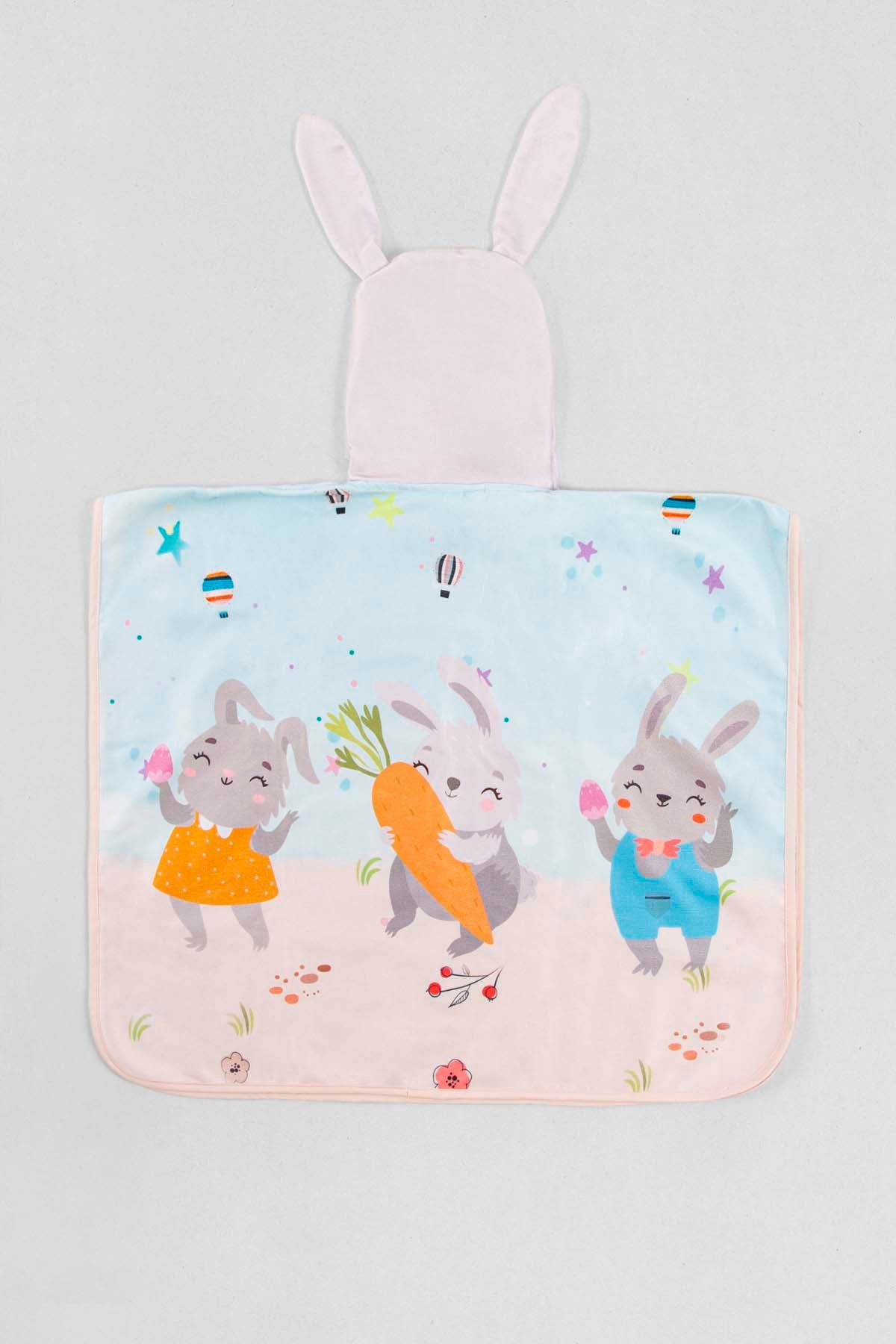 Rabbit Family Kids Poncho