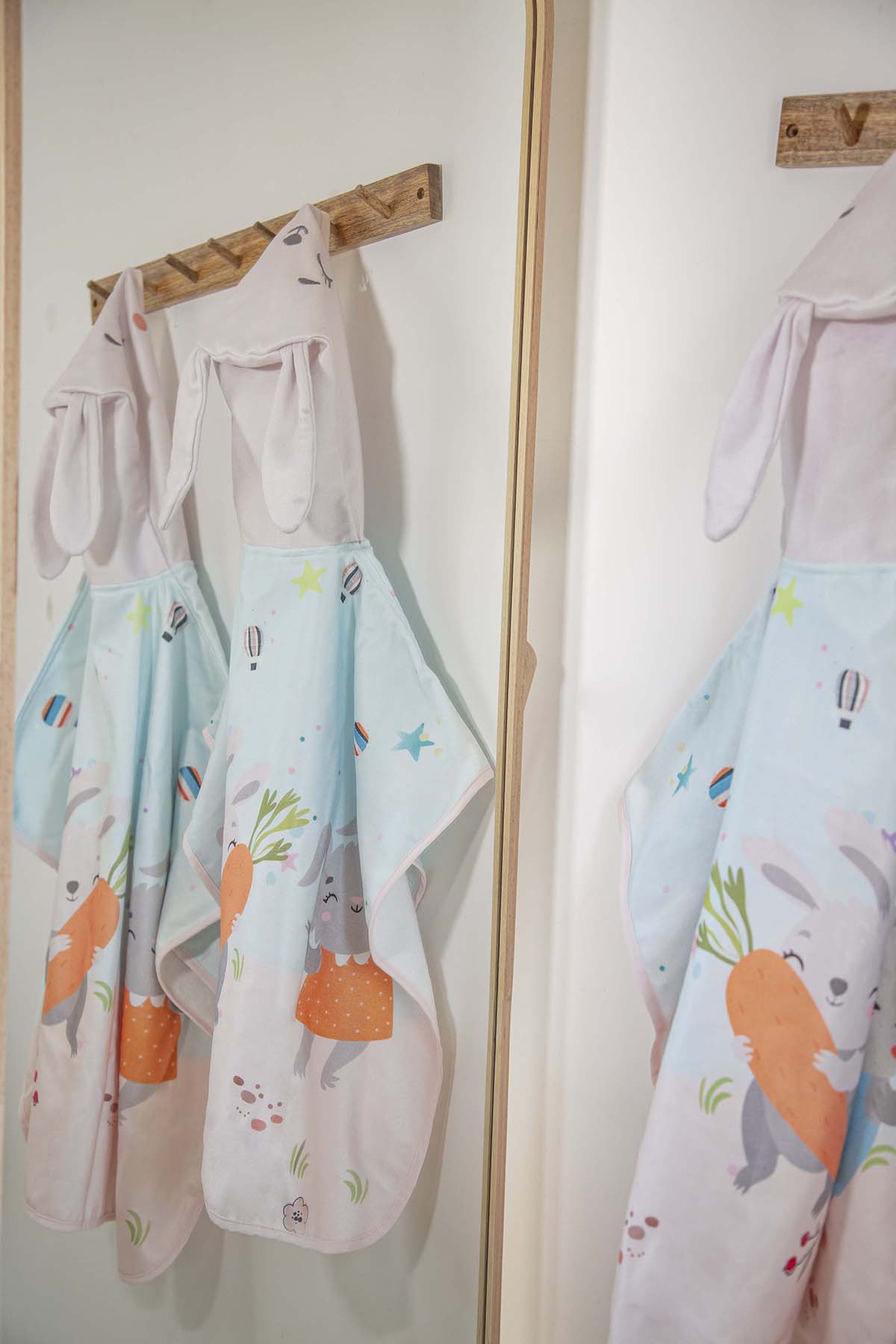 Rabbit Family Kids Poncho