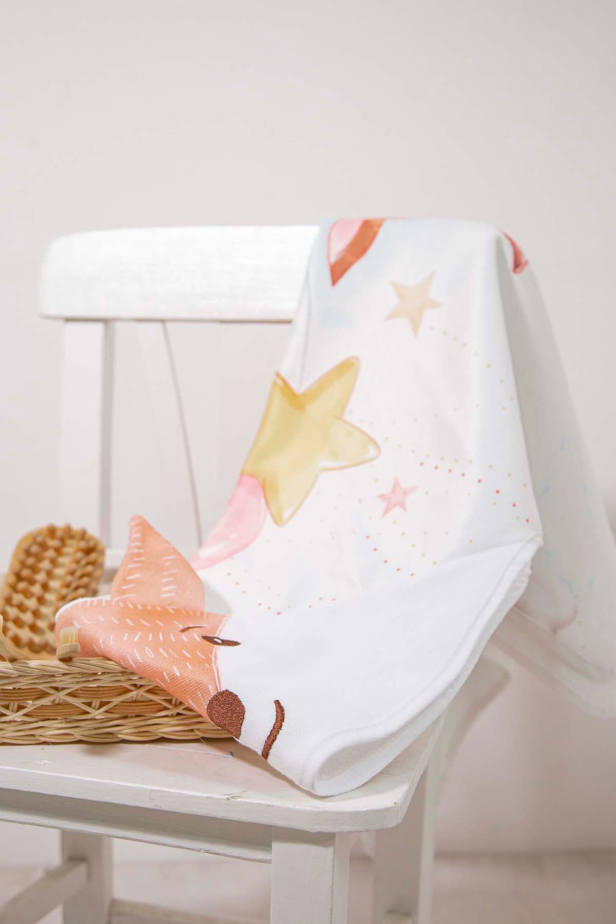 Happy Fox Swaddle Towel 75x75