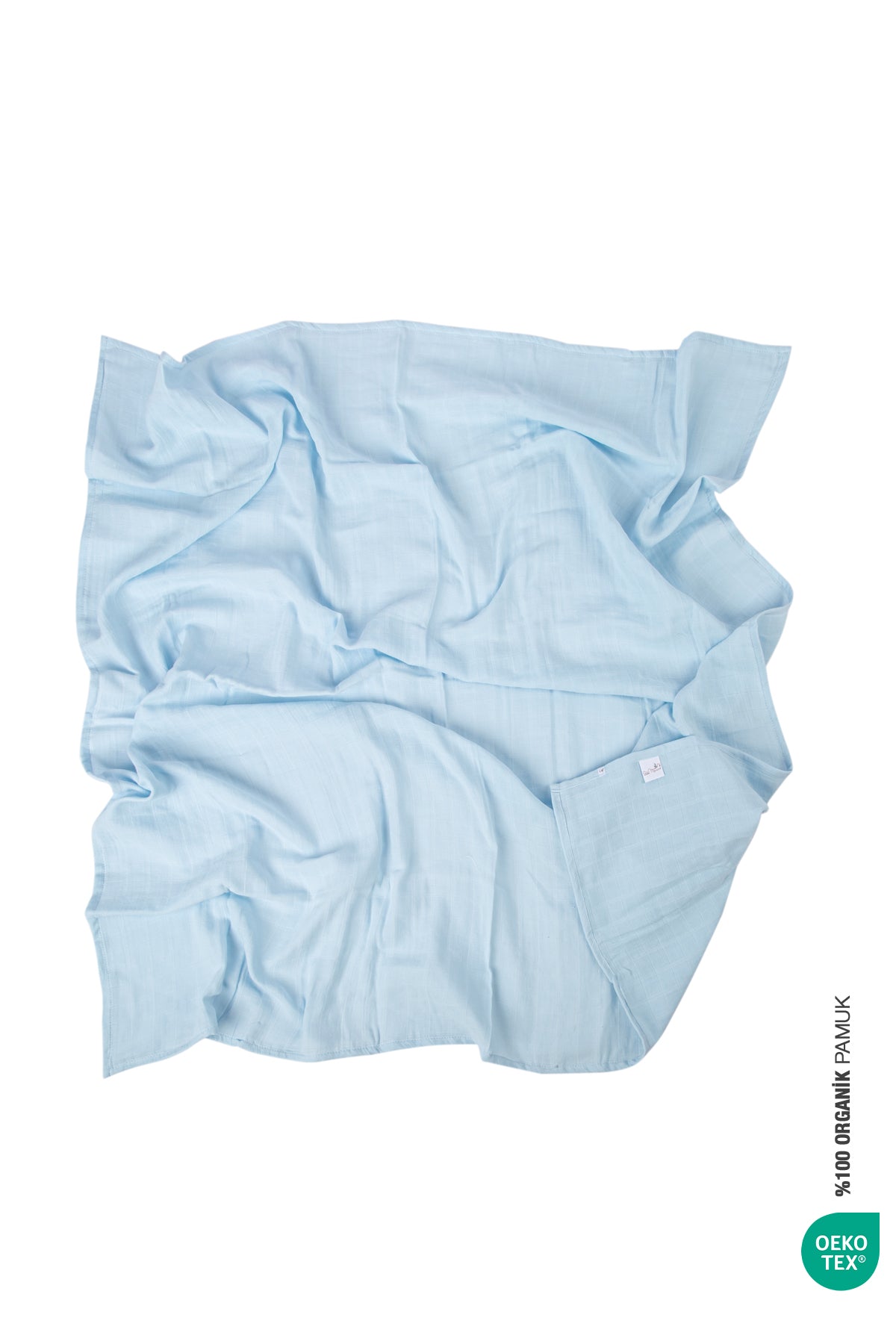 BebeMarin Çok Amaçlı Müslin Örtü 120x120 Mavi