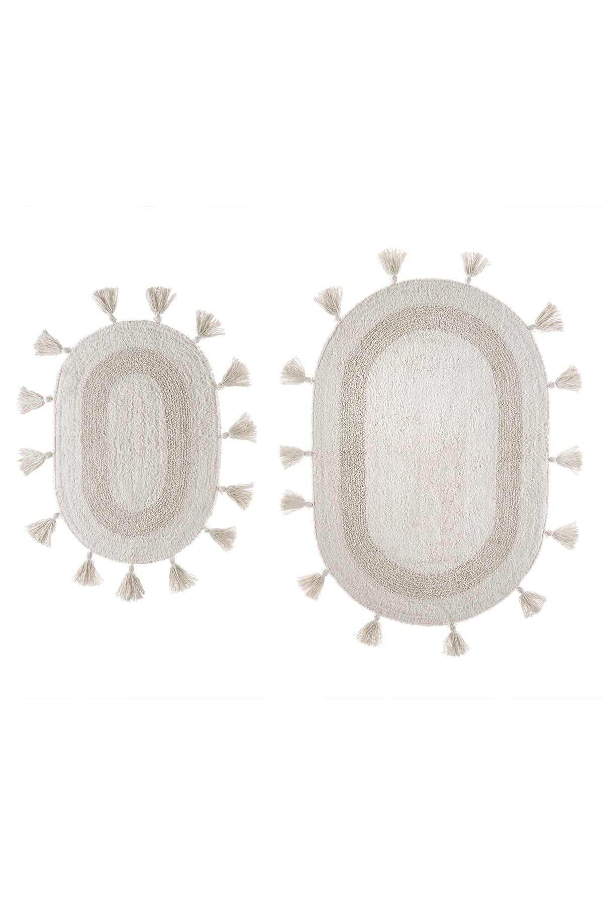 Hana 2’li Takım Banyo Paspası %100 Pamuk 40x60 + 60x90 Ekru