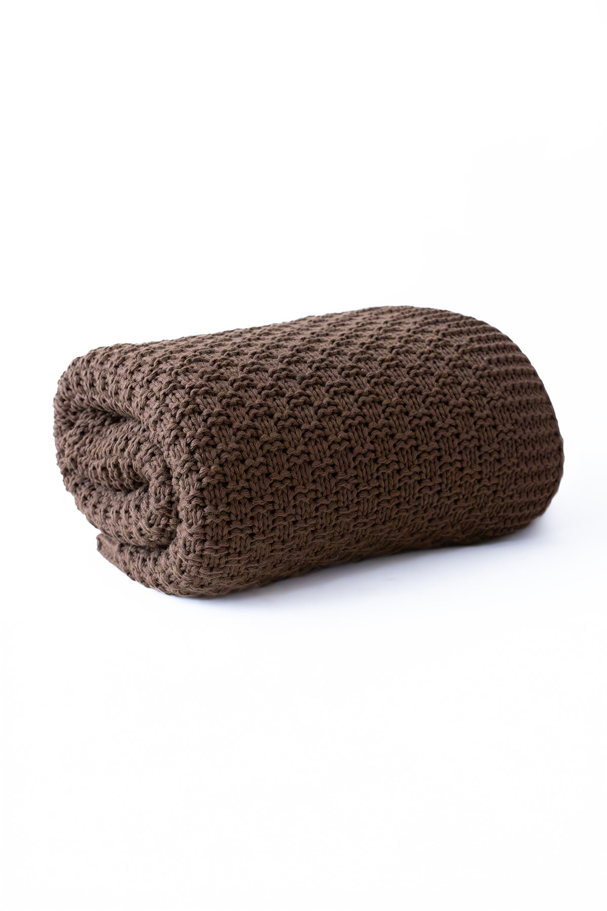 Brownie Örme Battaniye 130x170 Acı Kahve