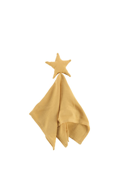 My Star 2-Piece Organic Cotton Newborn Gift Set Mustard | Sleep Companion, Muslin Blanket