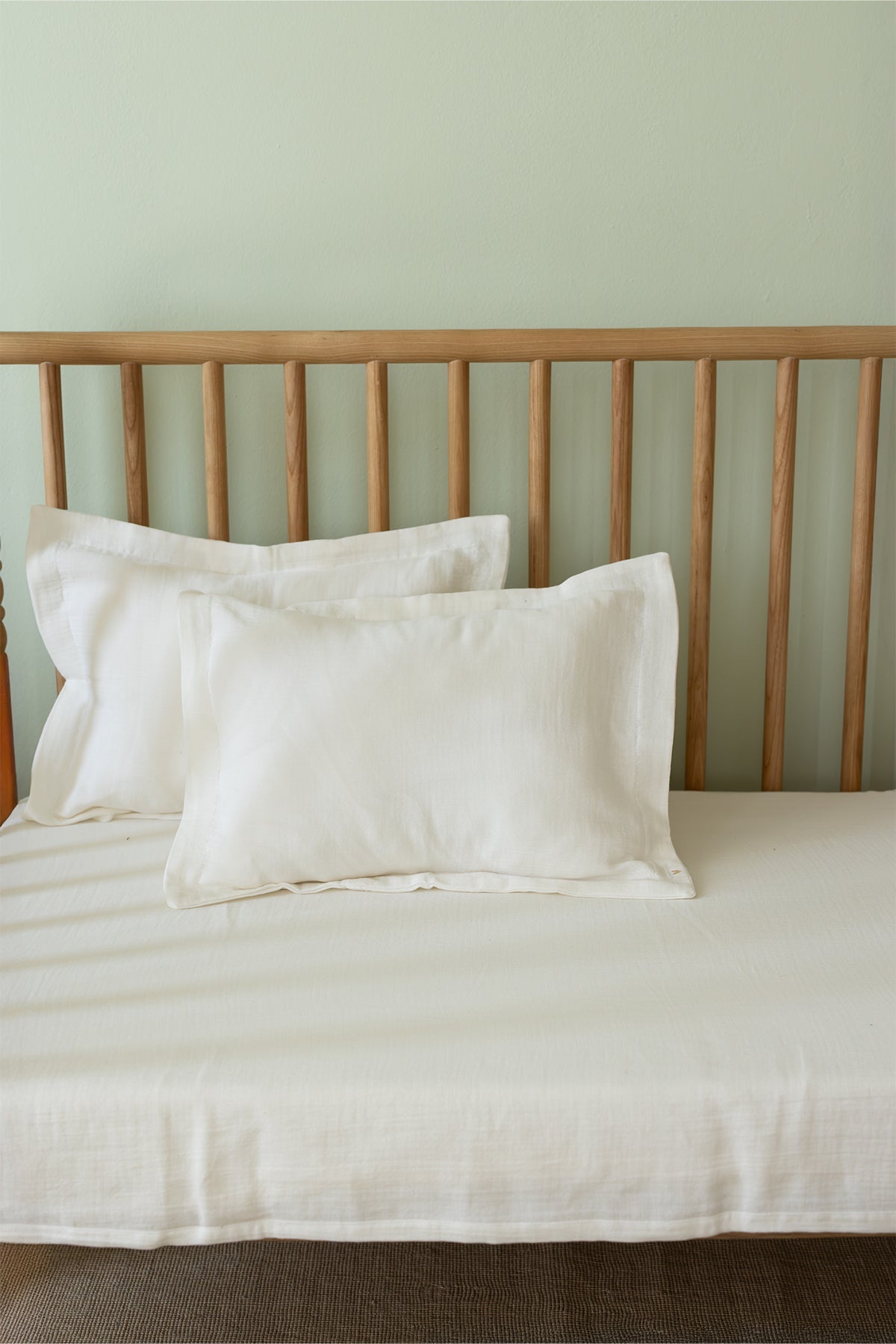 2'li Çocuk Organik Müslin Yastık Kılıfı Seti Krem