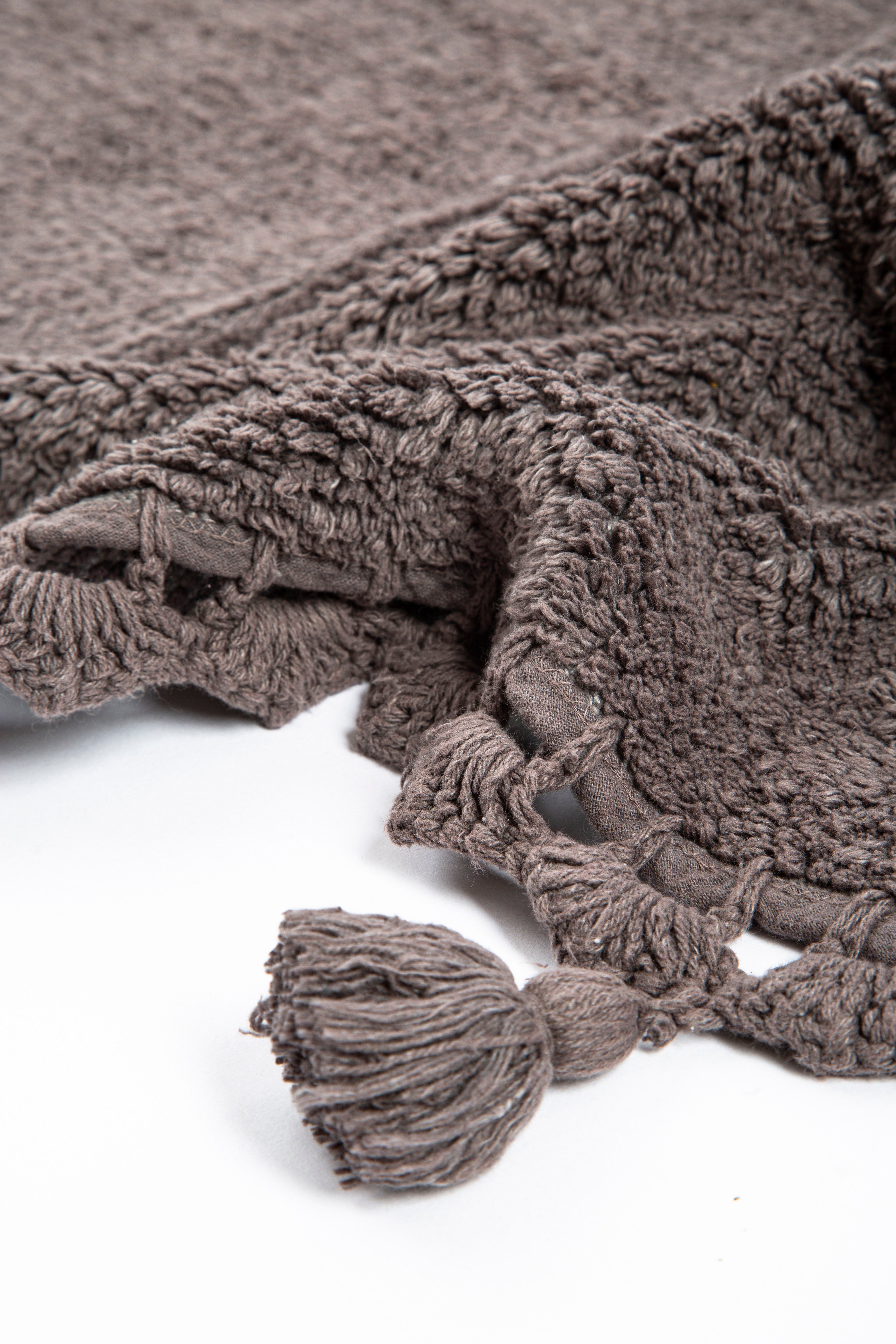 Lowell Round Bath Mat 100% Cotton 100x100 Anthracite