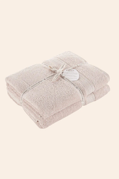 Mısır %100 Mısır Pamuğu  Havlu Seti Oyster Beige
