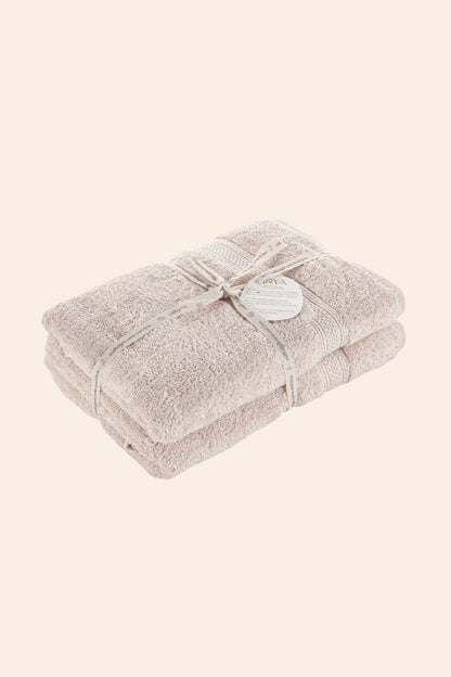 Mısır %100 Mısır Pamuğu  Havlu Seti Oyster Beige