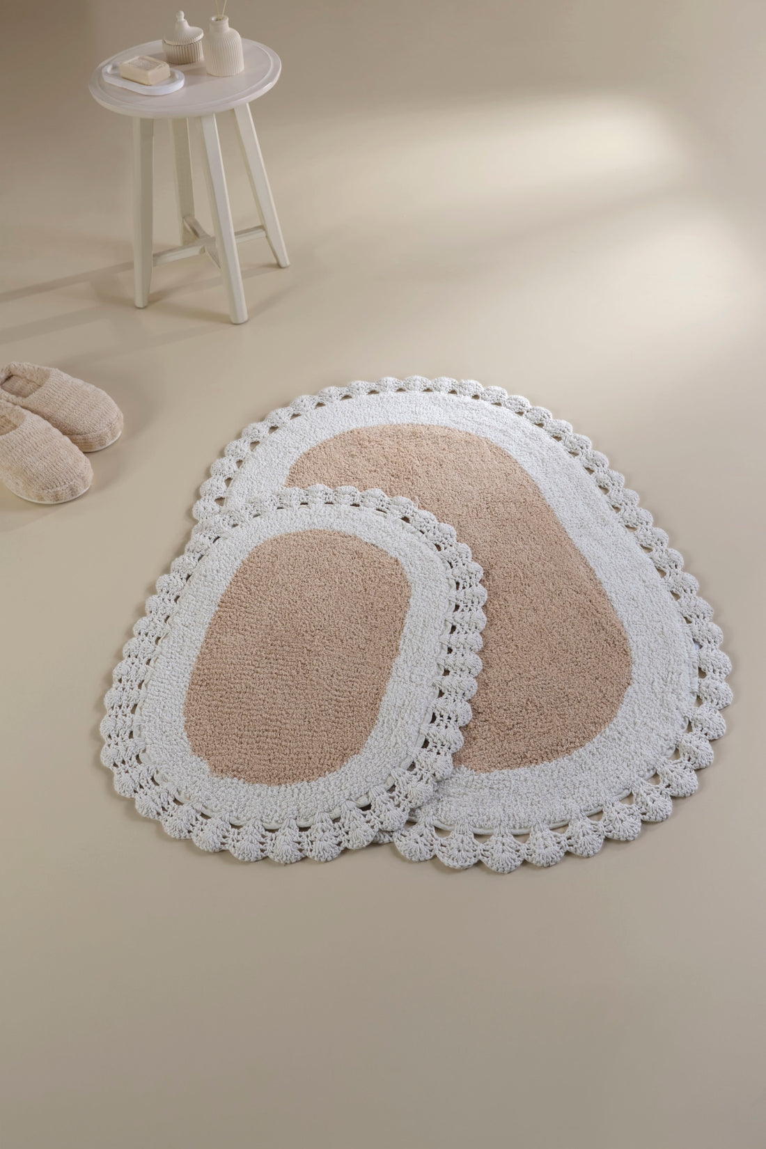 Bianca 2 Piece Bath Mat Set 100% Cotton 40x60 + 60x90 Brown