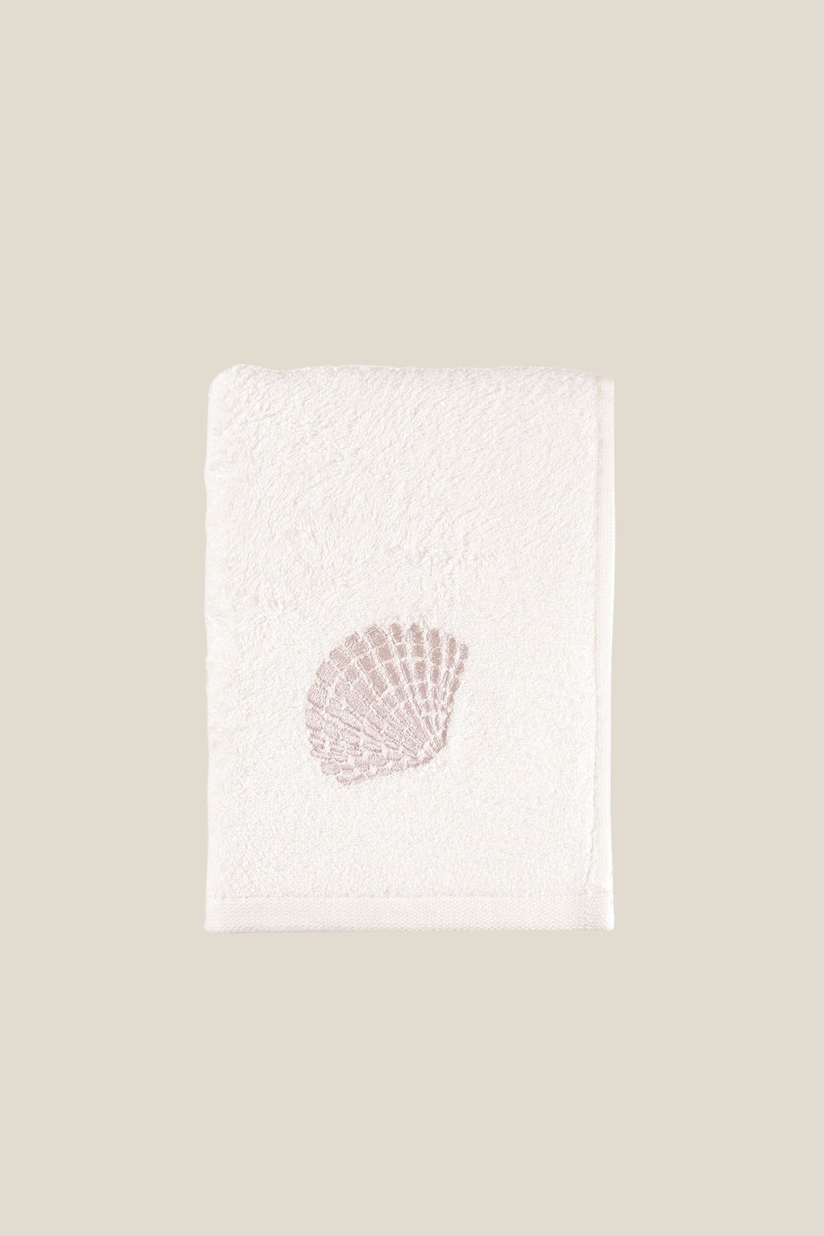 Sedef Bambu Nakışlı El Havlusu 50x90 cm Ekru