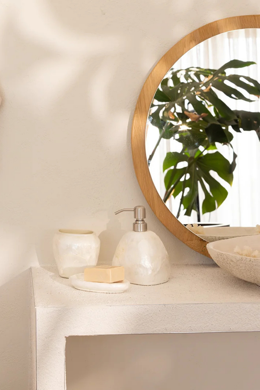 Sedef 3 Parça Banyo Seti Ekru