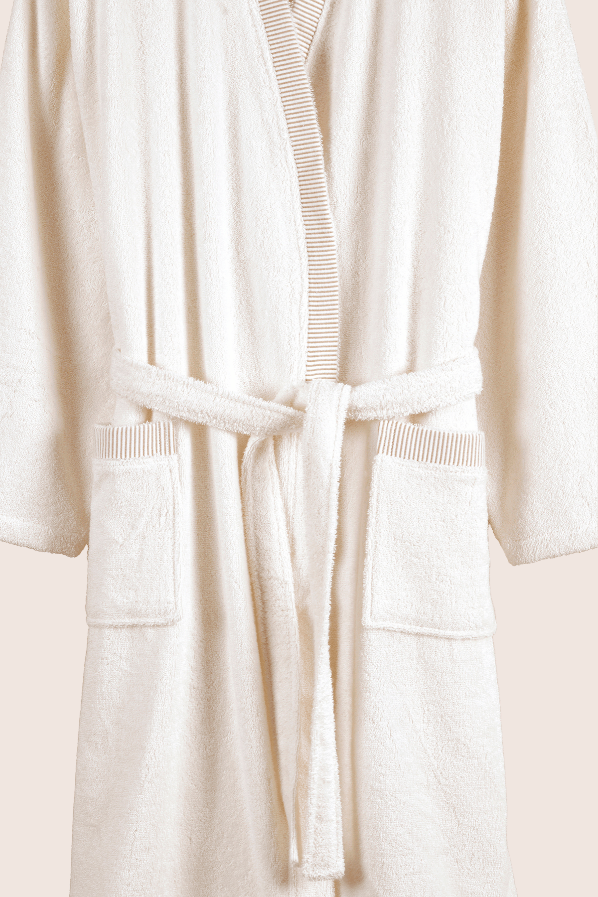 Marble %100 Pamuk Kadın Bornoz Krem