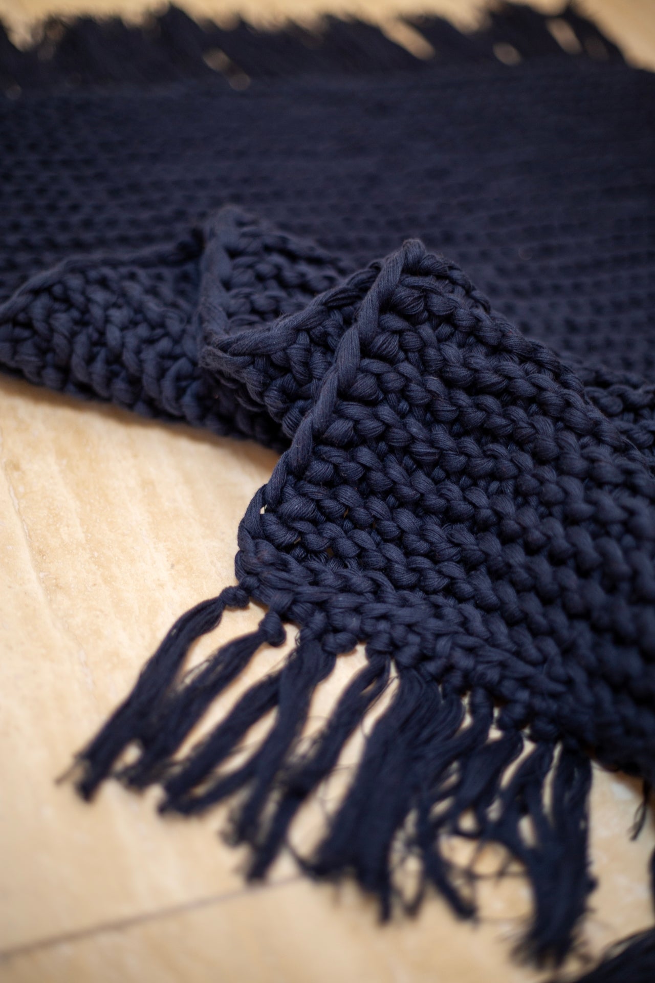 Lavish Single Bath Mat 100% Cotton 50x70 Navy Blue