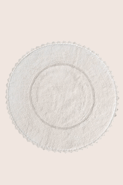 Cathy Yuvarlak Banyo Paspası %100 Pamuk 100x100 Ekru