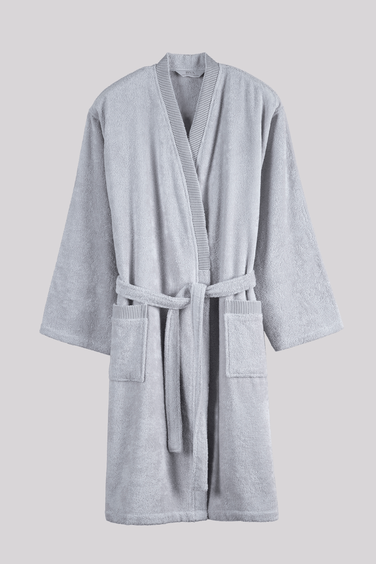 Marble %100 Pamuk Kadın Bornoz Gri