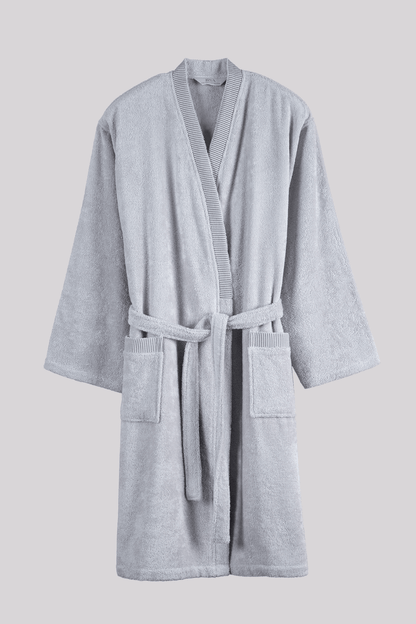 Marble %100 Pamuk Kadın Bornoz Gri