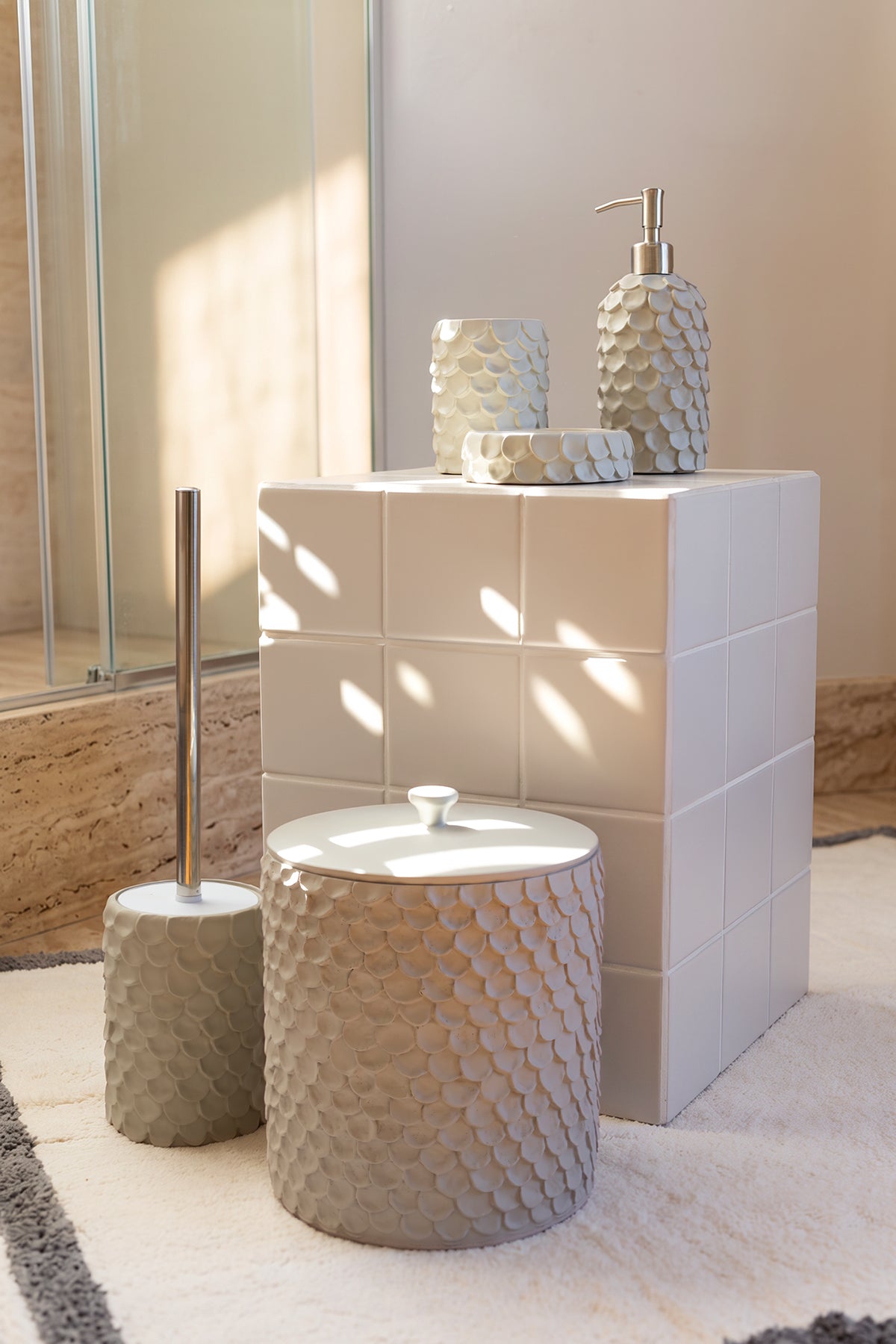 Lindy 5 Parça Banyo Seti Gri